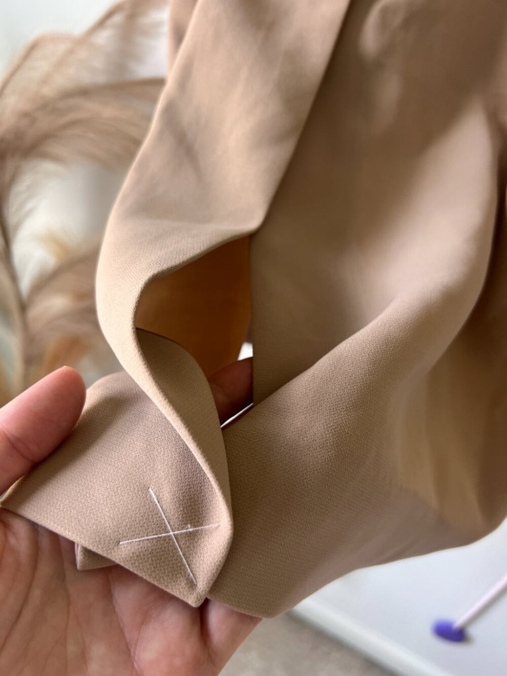 Ann Taylor Camel Double-Breasted Belted Trench Coat Size 6 | NEVER WORN - Picture 6 of 7